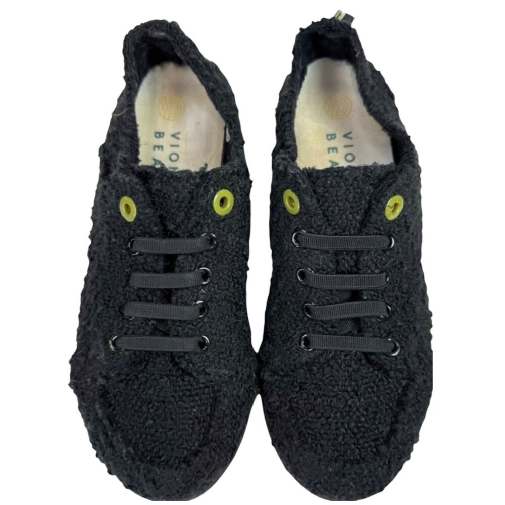 Vionic Beach Pismo Black Boucle Slip On Sneakers Size 7 Coastal Travel Comfort